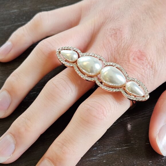 RFM Rose Gold Double Finger Ring - Picture 3 of 15